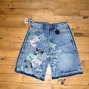 Lifted Anchors '''DE JA VU"DENIM SHORTS-BLUE" Size 30 MSRP $150